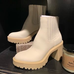 Dolce Vita Castor H20 Ivory Leather Bootie